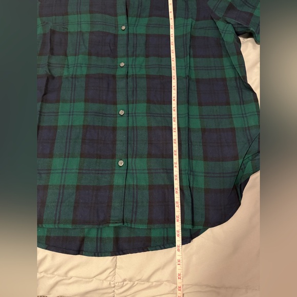 🍂✨NWT! Old Navy Green and Blue Plaid Button Down Shirt - Picture 6 of 10